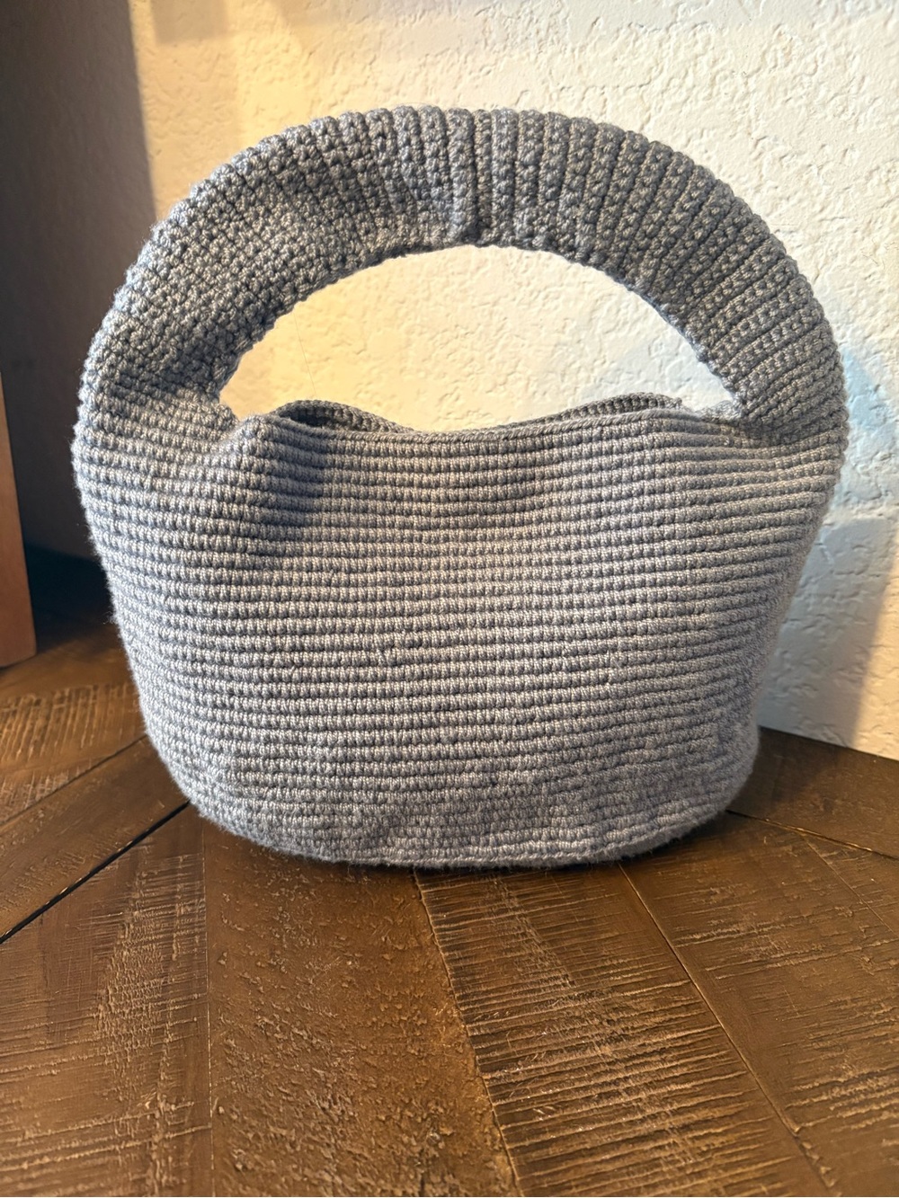 Soraya Knitted Mini Blue Handbag
